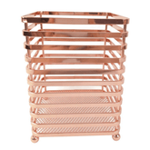 Porta Utensilios De Metal Rose Gold - Ela Decora